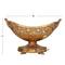 Bronze Polystone Traditional Decorative Bowl, 11" x 18" x 8"